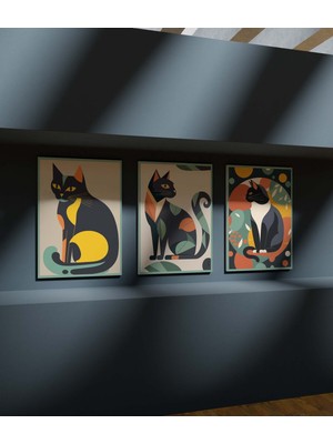 Duvar Tablosu Çerçeve Görünümlü Mutfak Tabloları 3 Lü Tablo Modern Tablo Premium Kalite Bohem Tablo