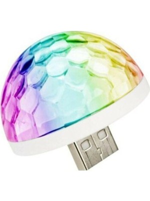 Araç Içi Oto Araba Disko Topu Sese Duyarlı LED USB LED Lamba