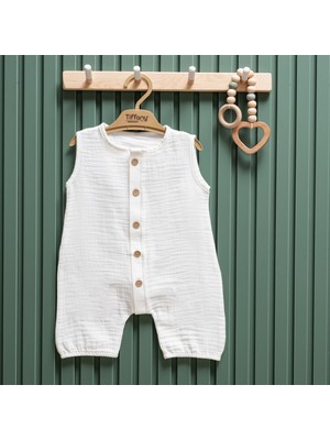 Tiffany Baby Müslin Theme Yarım Kol Uzun Tulum 26091