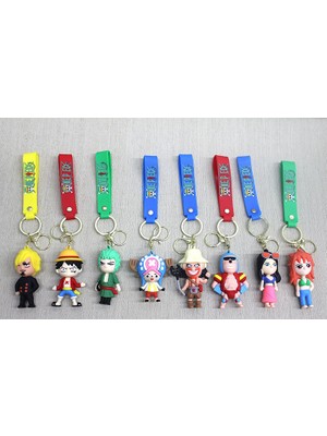 One Piece Karışık Karakterler Silikon Anahtarlık