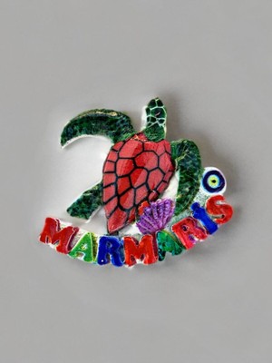 Marmaris Temalı Kabartmalı Polyester Magnet 7cm x 7cm