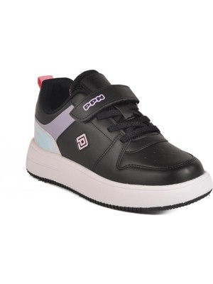 Pepino 1603 F Siyah-Lila-Pembe Hafif Bebek Spor Ayakkabı
