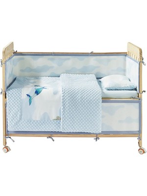 Whale Blue S Boy 3 Parça Bebek Yatak Takımı, 130X70 cm