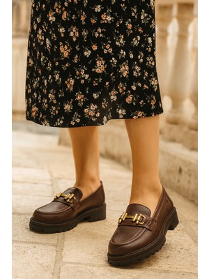 Mammamia Kadın Deri Loafer Ayakkabı D25KA-3195