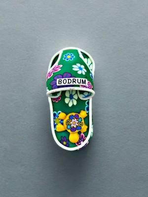 Bodrum Temalı Hamur Magnet 4cm x 7cm Yeşil