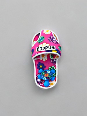 Bodrum Temalı Hamur Magnet 4cm x 7cm Pembe