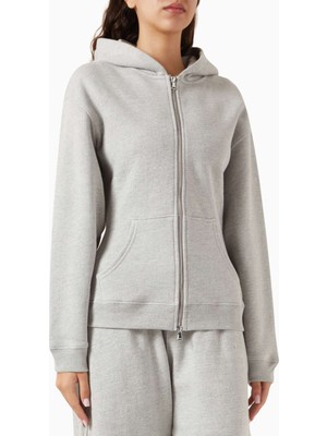 Pia Zip-Up Hoodie - Gri - Yüksek Kalite Kumaş ile Modern ve Şık Tasarım