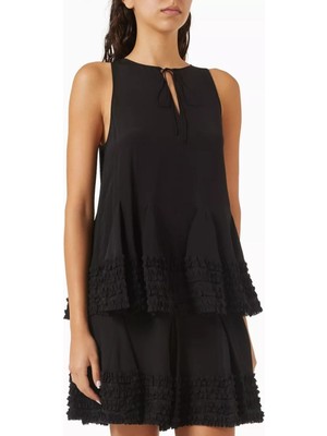 Ruffle Silk Top, Hafif ve Romantik Şifon Yaz Bluzu