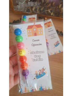 Sevgiliatolyemm Mutluluk Getirmesi Dileğiyle Yumurtlayan Kalem 10 Adet Okuluna Hoşgeldin, Okula Merhaba Hediyelikleri