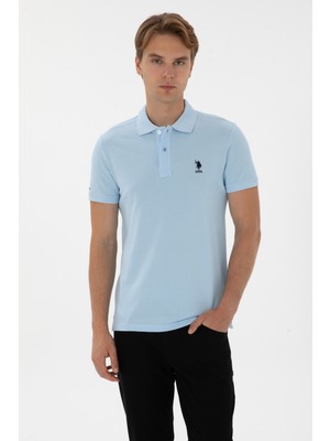U.S. Polo Assn. Erkek Açık Mavi Basic Tişört 50298041-VR003