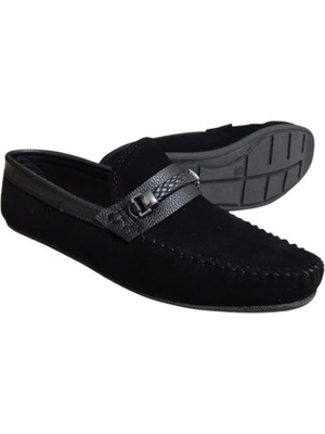 Siyah Erkek Loafer Tokalı Ayakkabı