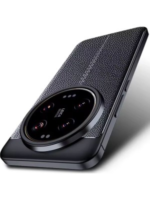 Xiaomi Mi 15 Ultra Kılıf Kamera Çıkıntılı Korumalı Deri Görünümlü Yumuşak Kaymaz Silikon Premium Soft Mat Niss Kapak