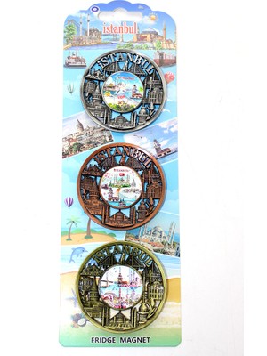 Istanbul Temalı Metal Magnet 3'lü Set Model 1