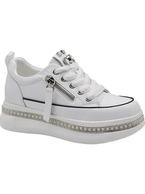 Guja 25Y423-4 Gizli Dolgu Taş Sargılı Kadın Sneaker Ayakkabı
