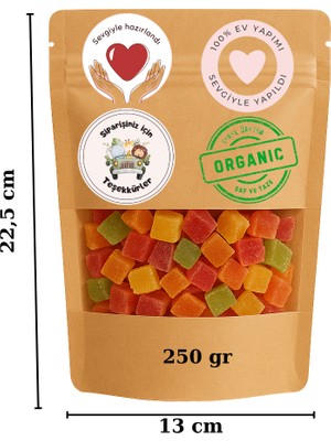 13X22,5 Kraft Pencereli Doypack 50 adet + 50 Adet sticker