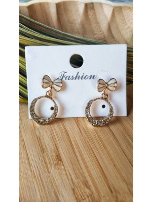 Monalisa Home Lüks Figürlü Gösterişli Parıltılı Sallantılı Küpe