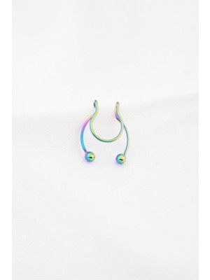 By Zeyna Aksesuar Kadın Sıkıştırmalı Çelik Kıkırdak Küpe