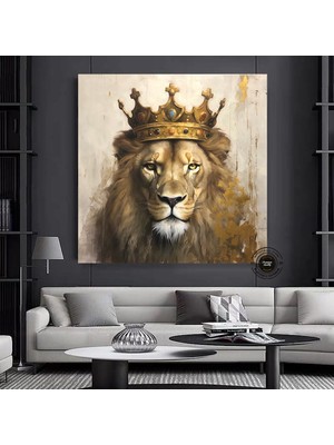 Siyah ve Altın Zırhlı Afrikalı Erkek Figürü Kanvas Duvar Tablosu