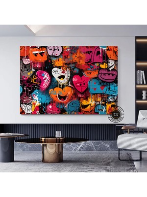 Soyut Caz Müzik Baskısı, Modern Sanat, Renkli Caz Temalı Kanvas, Müzik Odası Için