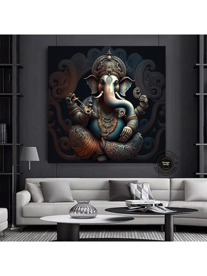 Tütün Içen Ördek Antika Portresi, Mizahi ve Farklı Ev Dekoru, Renkli Vintage Sanat