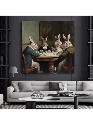 Mor ve Mavi Soyut Şehir Manzarası, Soyut Kanvas Baskı