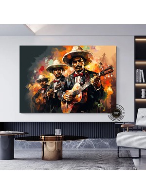 Soyut Caz Tablosu, Müzik Temalı Kanvas Poster