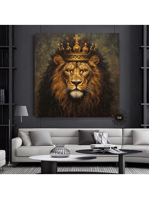 Siyah ve Altın Zırhlı Afrikalı Erkek Figürü Kanvas Duvar Tablosu