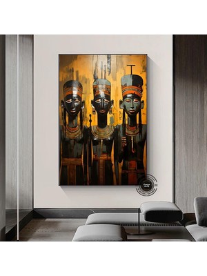 Afrikalı Kadın Kanvas Tablo / Afrika-Amerikan Ev Dekoru / Siyahi Kadın Makyaj Temalı Duvar Dekoru