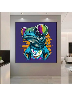 Soyut Tüy Kanvas Tablosu, Yağlıboya Baskı, Modern & Lüks Duvar Sanatı