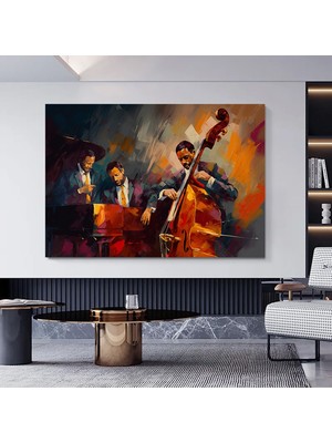 Altın Zincirli Doberman Yağlıboya Portresi, Lüks Tarz Kanvas Sanat