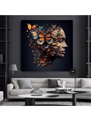 Kırmızı Şemsiye Çift Duvar Sanatı – Eyfel Kulesi ve Kırmızı Şemsiye Kanvas; Modern Minimalist Dekor;