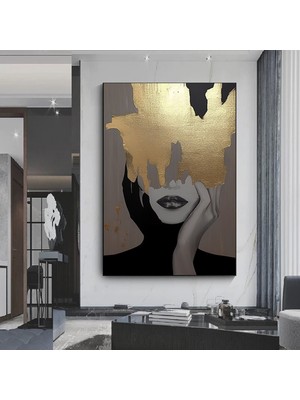 Karahindiba Duvar Dekoru, Çiçek Posteri, Soyut Karahindiba Kanvas Tablosu