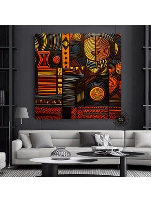 Soyut Yelkenli Kanvası, Deniz ve Tekne Manzaralı Soyut Manzara Tablosu