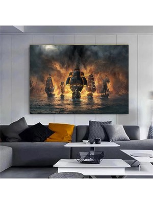 Boğa ve Ayı Kanvas Duvar Dekoru, Boğa ve Ayı Baskı Sanatı