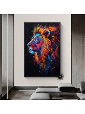 Gerçeküstü Renkli Yüzler; Soyut Duvar Dekoru; Trendy Poster; Insan Portresi Kanvas; Soyut Yüz Sanatı