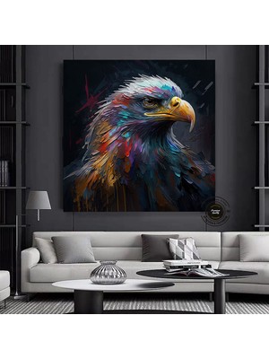 Tutankhamun Soyut Kanvas Baskı; Firavun Teması; Mısır Dekoru; Antik Mısır Sanatı; Dijital Baskı; Ev