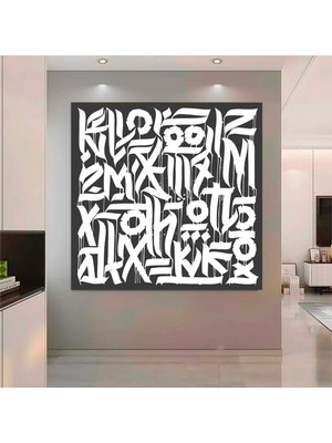 Modern Baskı Graffiti Sanatı Soyut Fil Kanvas Tablo – Ev Duvar Dekoru Için Renkli Hayvan Resmi