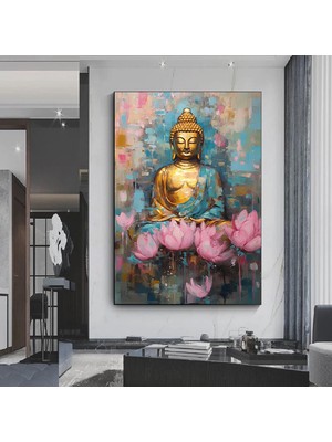 Buddha Kanvas; Asya Duvar Sanatı; Meditasyon Kanvas; Budist Dekor; Poster
