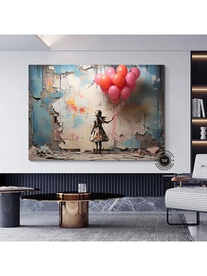 Banksy Tarzı Fil Kanvas Sanatı; Pop Art Fil; Grafiti Fil Dekoru