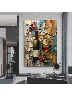 Sokak Sanatı Duvar Dekoru, Renkli Graffiti Pop Art, Banksy Tarzı Aşk Temalı Kanvas