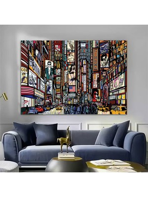 Soyut Yüz Kanvas Tablo; Portre Sanatı; Asmaya Hazır; Trend Dekor; Hediye