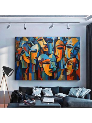 Pembe ve Altın Mermer Soyut Sanat – Oturma Odası Için Modern Kanvas Duvar Dekoru