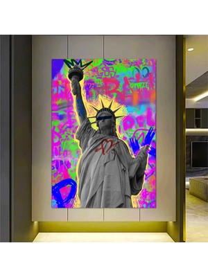 Urban Stil Kanvas | Banksy Stili Kanvas Sanatı | Sokak Graffiti Sanatı Baskısı | Modern Ev Dekor | B