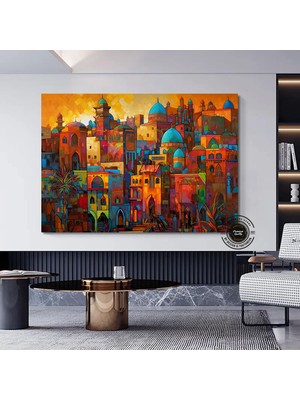 Modern Sanat Kanvası, Soyut Insan Duvar Dekoru, Soyut Kanvas Sanatı, Renkli Yüz Kanvas Sanatı