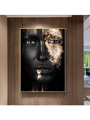 Afrika Kadın Portresi, Afro-Amerikan Kültürü, Afrika Kabilesi Duvar Sanatı, Yağlı Boya