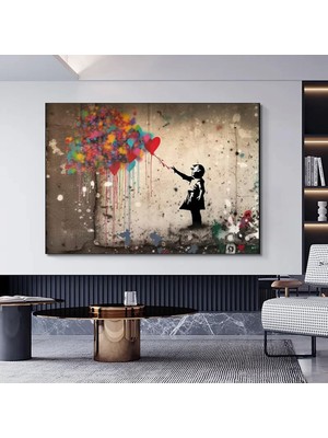 Renkli Graffiti Kanvas Baskısı – Soyut Duvar Sanatı; Dekoratif Kanvas Resim; Poster Baskı