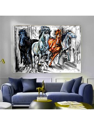 Aşka Dair: Iki Bedende Tek Ruh – Aşk Temalı Çift Kanvas Tablosu