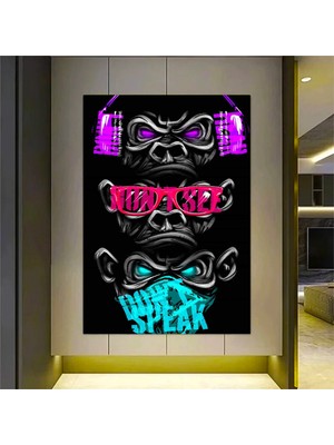 Urban Stil Kanvas | Banksy Stili Kanvas Sanatı | Sokak Graffiti Sanatı Baskısı | Modern Ev Dekor | B