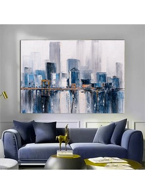 Renkli Fil Kanvas Baskısı; Pop Art Duvar Sanatı; Suluboya Fil Posteri; Yatak Üstü Dekor