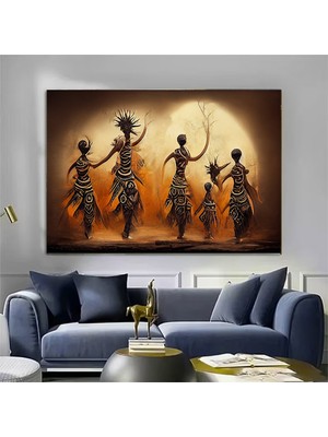 Afrikalı Etnik Kadın Kanvas; Afrikalı Kadın Duvar Sanatı; Renkli Kanvas; Etnik Dekor; Afrika Stili